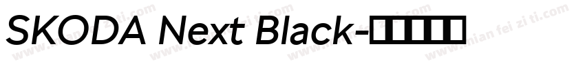 SKODA Next Black字体转换